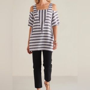 Soft Surroundings Sunset Park Tunic Linen Size Large Style# 29299